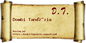 Dombi Tanázia névjegykártya
